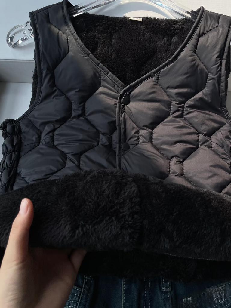 New down cotton vest women's autumn and winter warm inside with short lamb down vest vest vest vest vest