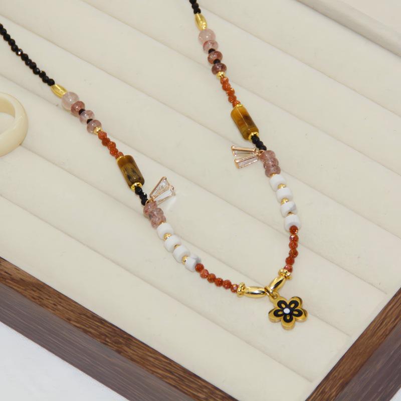 Doğal Siyah Spinel El Yapımı Choker - Şık Avrupa & Amerikan Tasarımı