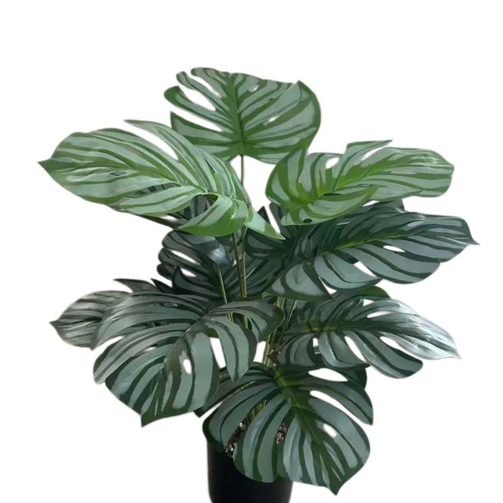 55cm Artificial Plant 12/18 Leaves Fern Plant Bundle Large Size Fake Palm Plant  Wall Decoration