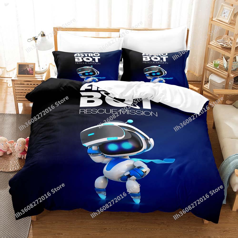 

Постільна білизна ASTRO BOT Односпальний Двоспальний Повний Королівський розмір Комплект для ліжка Дорослий Дитячий Спальня Комплекти підковдр 3D Друк Аніме Простирадло С EU Single(135x200cm)