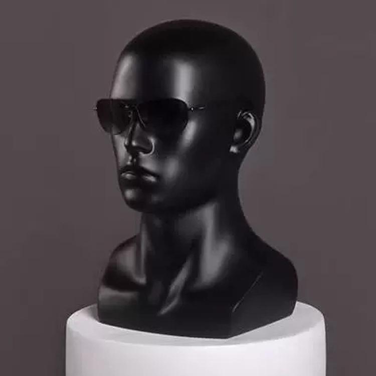 Male Mannequin Head with Shoulders for Hat, Wig, and Eyewear Display