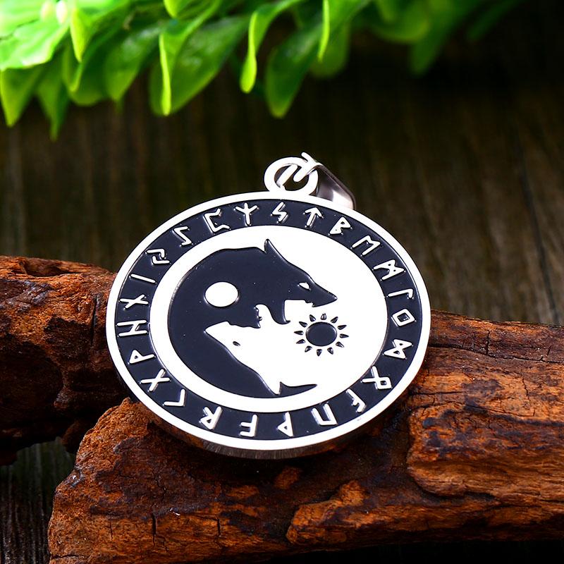 

Beier 316L Stainless Steel Nordic Viking Symbol Wolf Men s Pendant Necklace Vintage Amulet High Quality Jewelry BP8-544