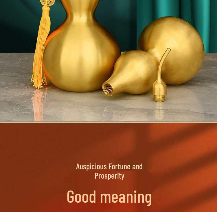 Brass Bagua Gourd with Five Emperors' Coins Pendant – Home Decor Craft