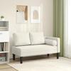 VidaXL Chaise Longue with Cream Velvet Cushions, Upholstered Sofa, Sofa for Bedroom, 2-seater Sofa, 4007578