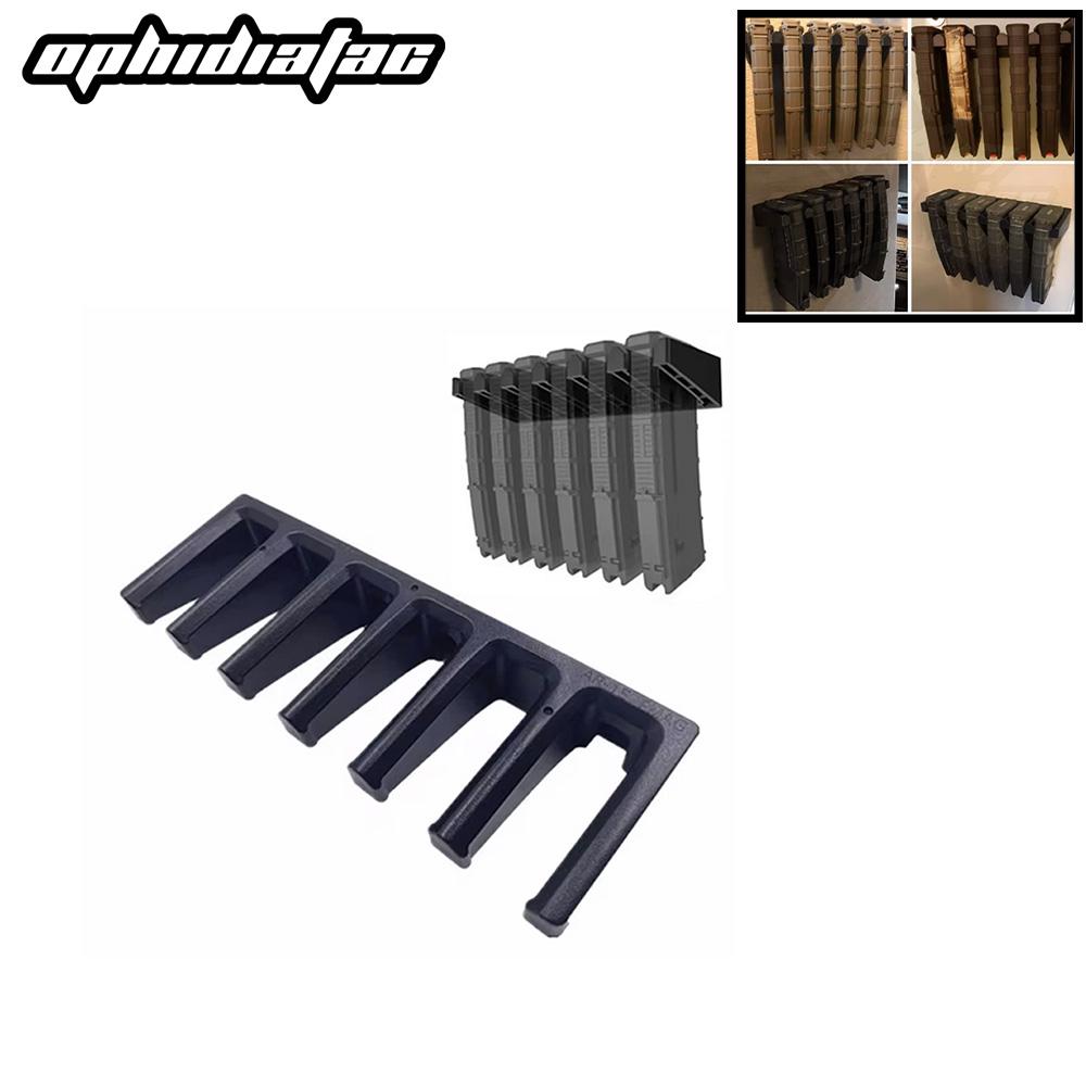 OPHIDIAN 6 Slot PMGA Wall Mount Magazine Rack ABS Standard Home Magazine Storage Rack Display Rack for Hunting s2