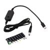 USB Type C To 5.5x2.1mm 5V 9V 12V 12V 20V Adjustable Power Cable Cord for Light Fan Toy Routers with 8pcs Connectors