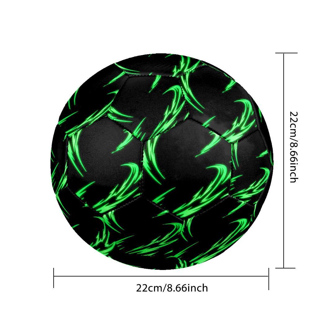 1pc Green Swirls Size 5 Soccer Ball Professional Match Training Football Indoor &Outdoor Sports Ball Lightweight Durable c6519