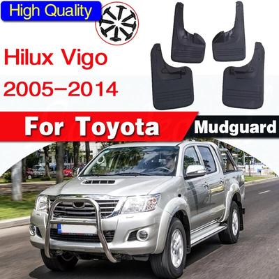 4Pcs Mud Flaps Splash Guards For Toyota Hilux Vigo 2005-2014 Front and Rear Mudguards Mudflaps Fender Accessories