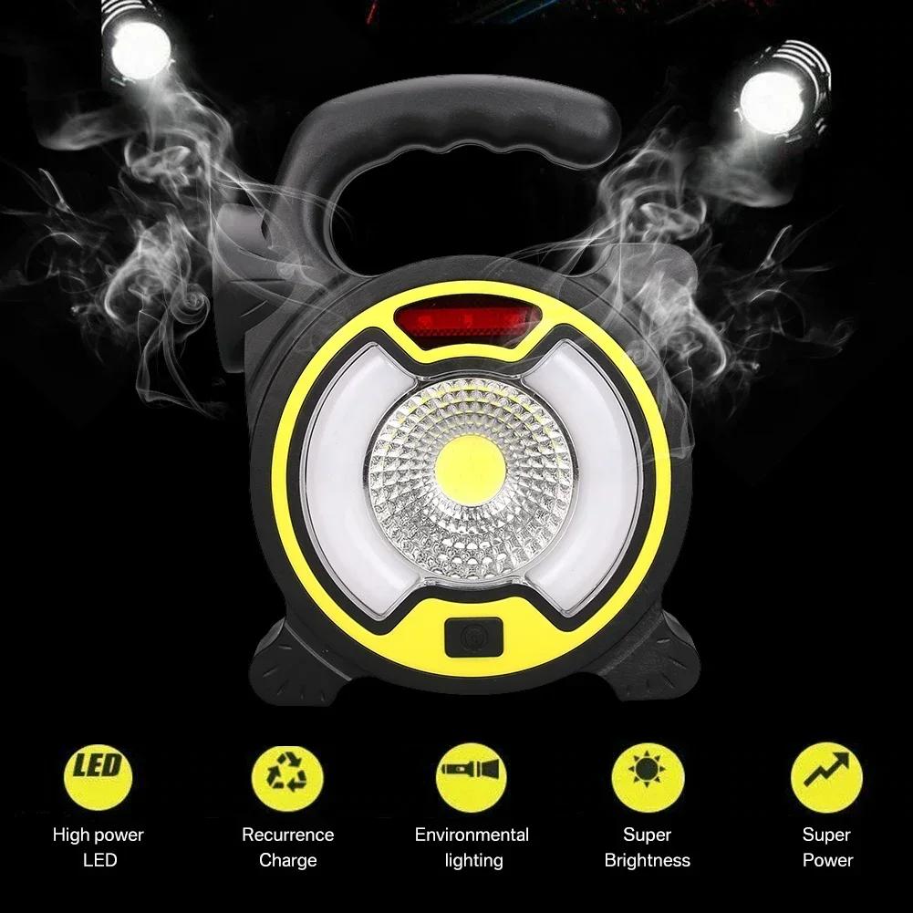 LED COB Work Lamp Portable Lantern Spotlight Searchlight Outdoor Camping Light Mini Handheld Work Light Flashlight for Camping