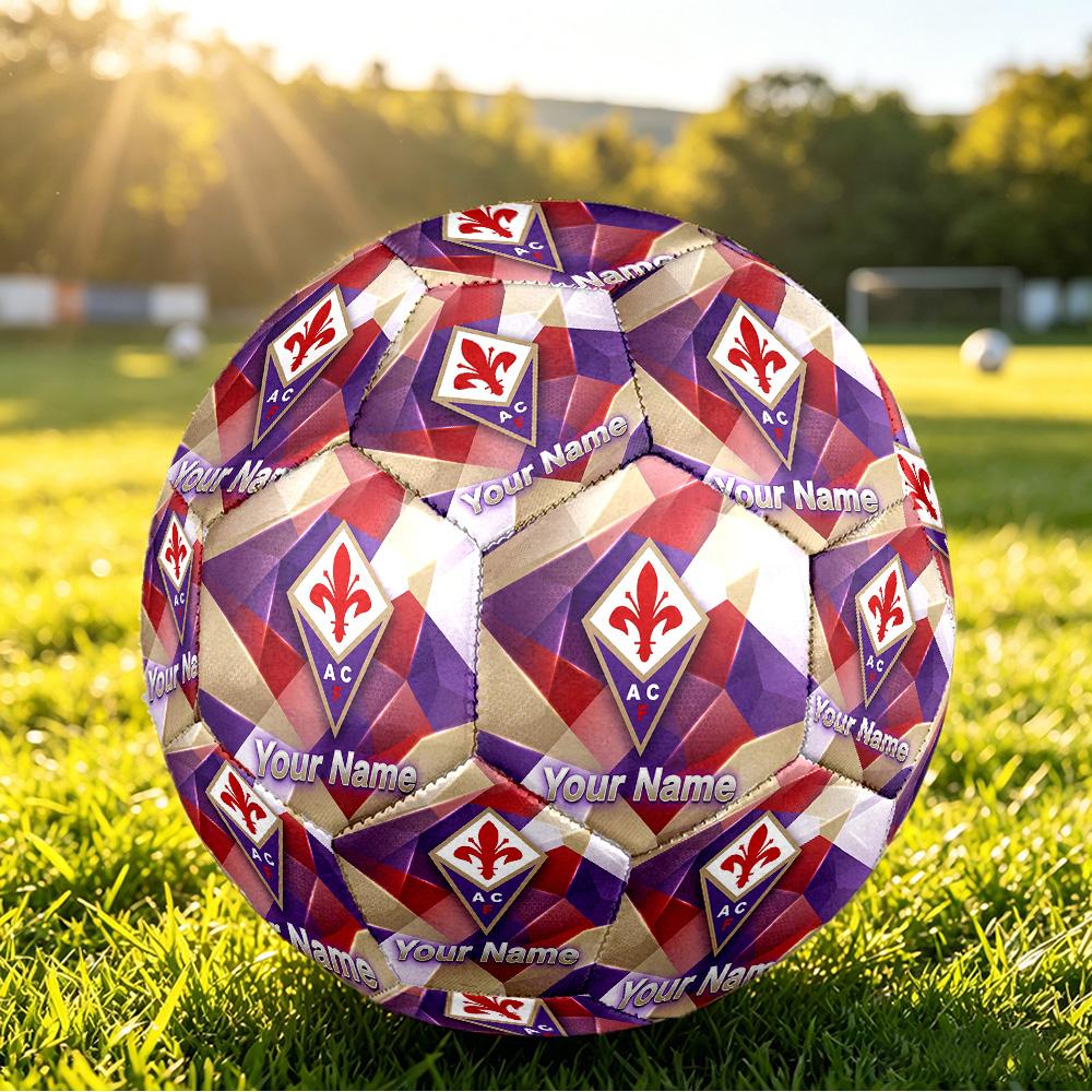 Personalized Size 5 Football Fiorentina FC Pattern Outdoor Game Sports Ball Gift