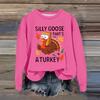 Women's Fashion Casual Long Sleeve Loose  Printed Sweatshirt