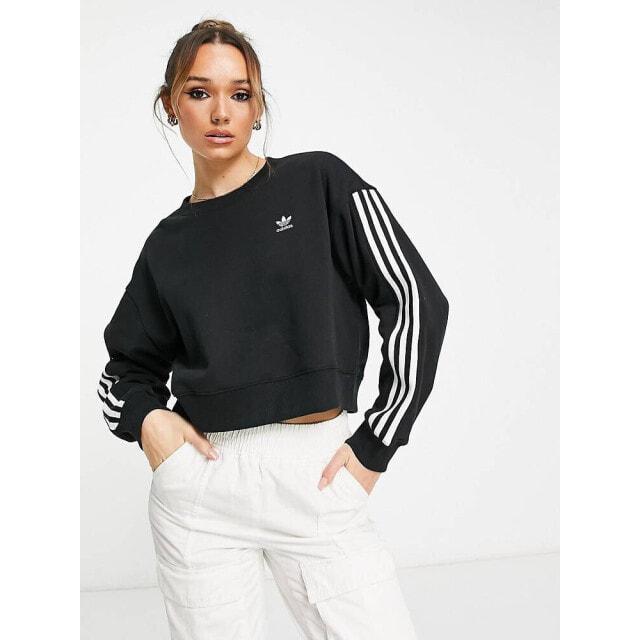 

Черная толстовка с тремя полосками adidas Originals adicolor