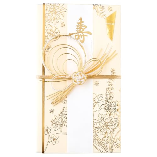 Maruai Wedding Gift Envelope, Western Style, Floral Design, Cream, 1 Piece, Ki8C