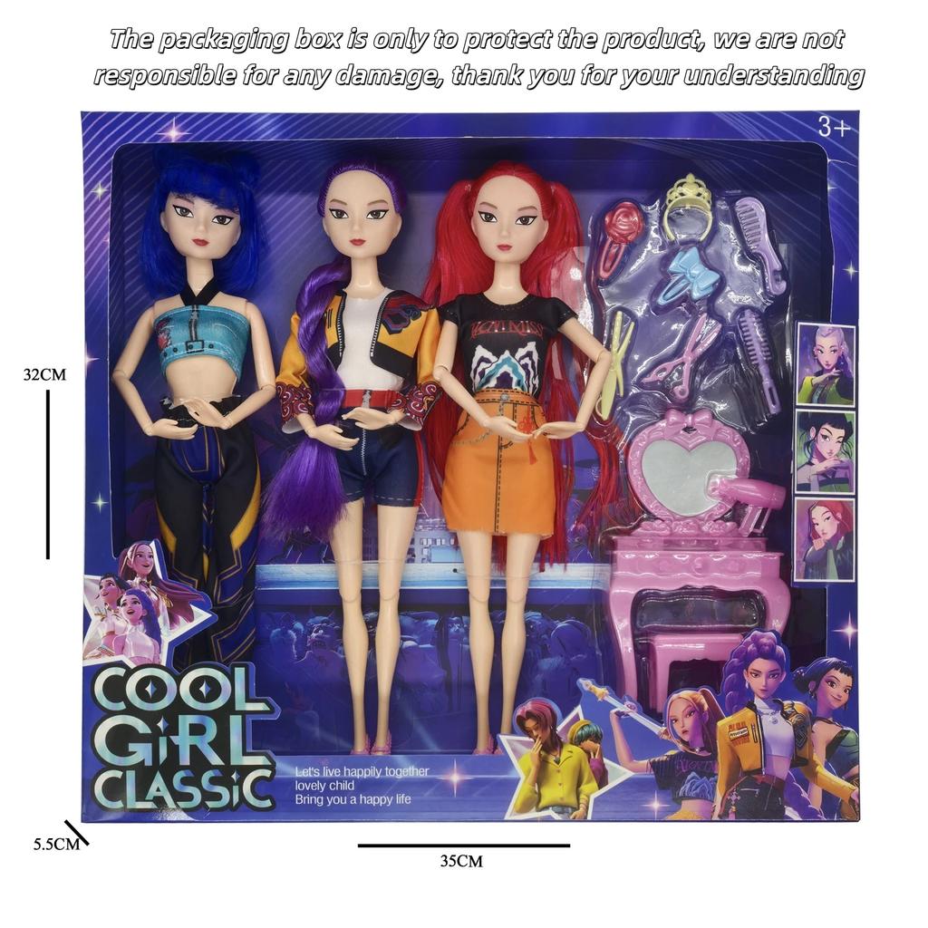 New Anime KPop Demon Hunters Action Figures Rumi Mira Zoey Huntrix Kawaii Vinyl Toy Mask Figurine Doll Christmas Gift Decor