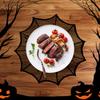 Halloweenské prostírání s pavučinou, duté podložky pod sklenice s pavučinou, prostírání odolné proti teplu, halloweenské party dekorace