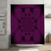 3D Printing Shower Curtain Set Circular Purple Pattern Decorative Bathroom Liner Waterproof Fabric Size Customize Available for