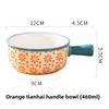 1pcs Creative Large Ceramic Bowl, Household Bowl, Japanese Tableware Set, Cute Animal Pattern, Underglaze Color Fruit Bowls