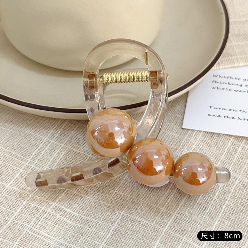 Elegant Pearls Cross Hair Claw for Women Girls Sweet Hair Ornament Claw Clip Hair Clip Hairpin Fashion Party Hair Accessories