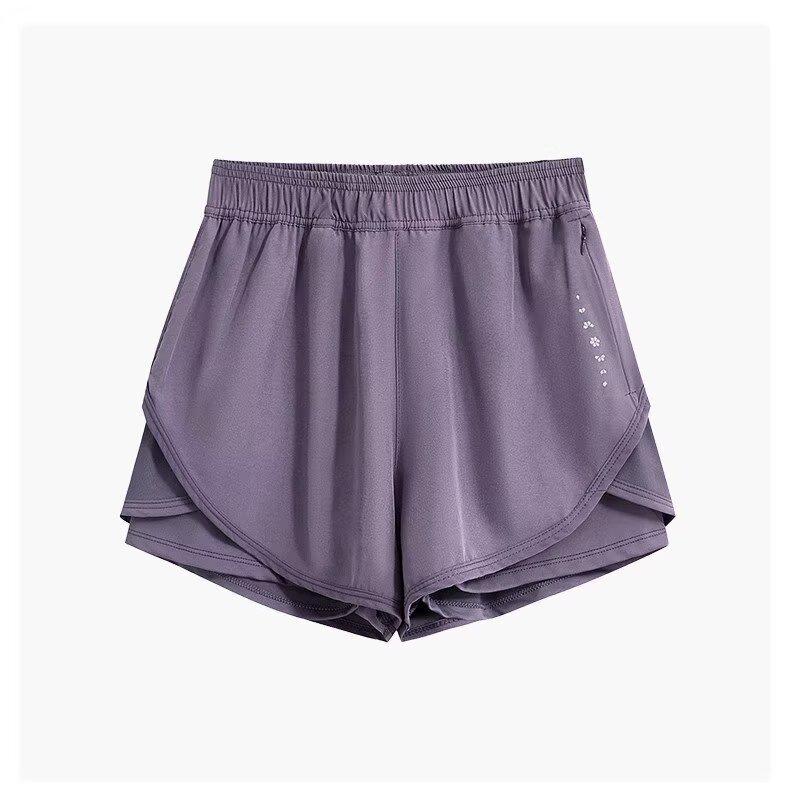 

Women s Quick-Dry Yoga Set: Summer Short Sleeve Top & Elastic Shorts for Fitness and Outdoor Sports Medium фіолетовий