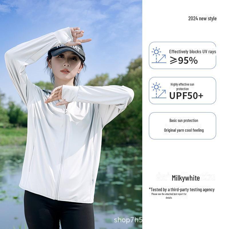 Qinlimei UPF50+ Hooded Sun Protection Ice Silk Jacket for Men & Women