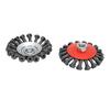 8pcs Carbon Steel Wire Wheel Brush Set 5 8  11 Arbor Wire Wheel Rust Removal Grinding Brush for Angle Grinder Deburring