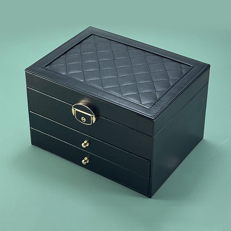 Luxury Multi-Layer Anti-Oxidation Jewelry Storage Box with Large Capacity for Earrings