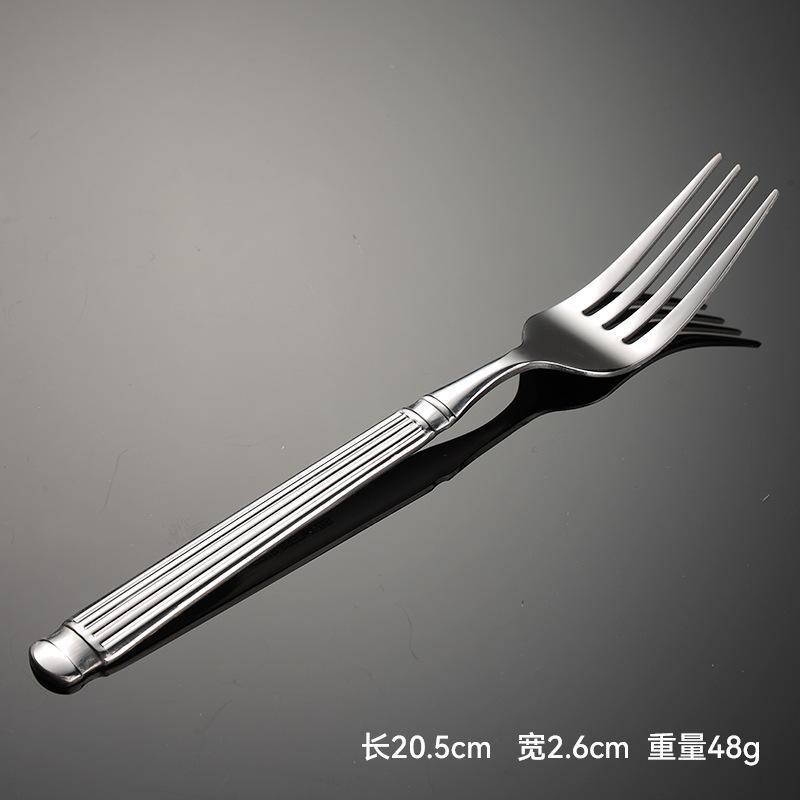 410 stainless steel thin Roman column series Western food knives, forks and spoons set tableware gifts 5 main parts