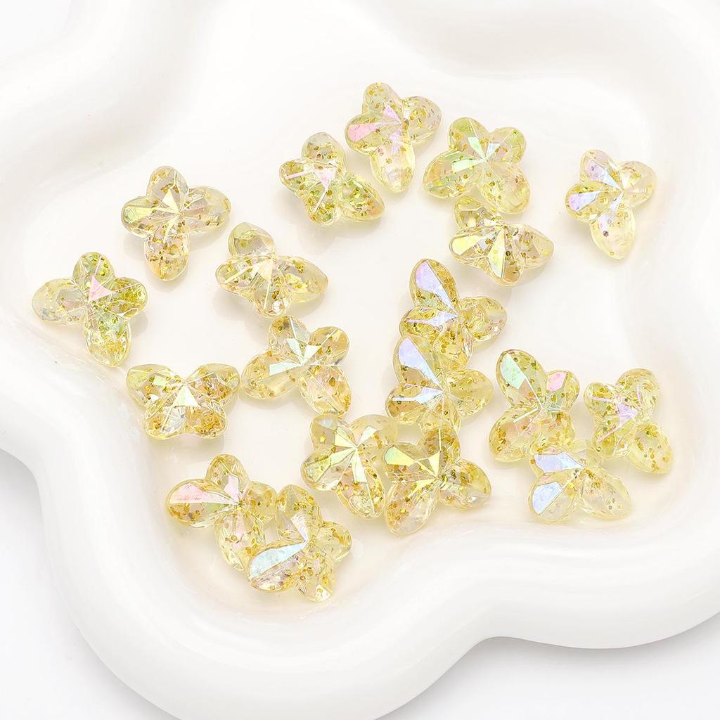 Colorful Acrylic Butterfly Beads for DIY Hairpin Bracelet Decoration