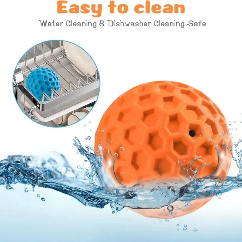 1pcs Indestructible Squeaky Dog Toys, Interactive Dog Balls Natural Rubber Puppy Ball for Dog Chew Toys Random Color