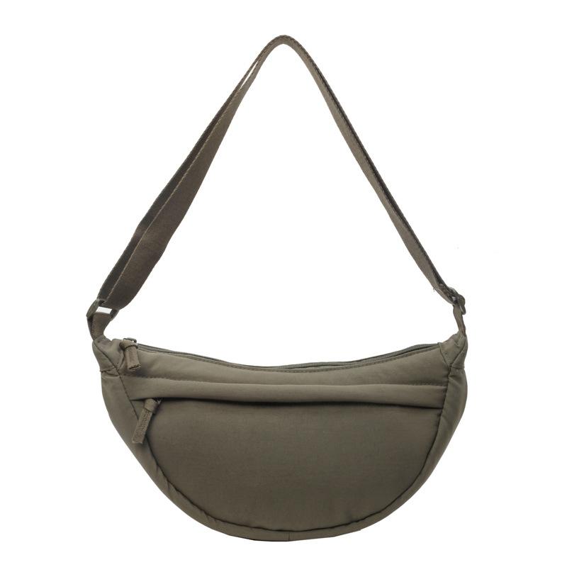 

Casual fashion crescent bag women s new nylon dumpling bag shoulder bag messenger bag зелёный