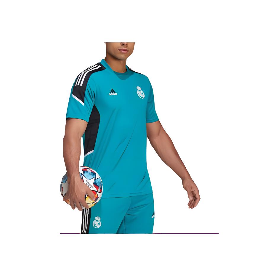 Adidas Real Madrid Home Short Sleeve Training Jersey 21-22 Season Men Tops Green GR9027