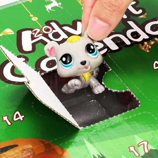 24-Day Christmas Advent Calendar Countdown Box with Collectible Character Ornaments Multifunctional Holiday Decoration for Kids