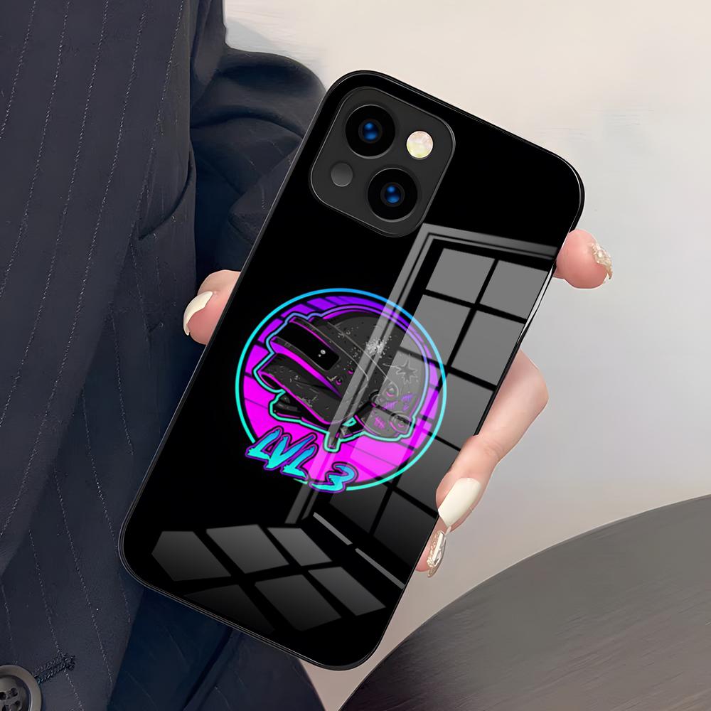 Game P-PUBG Phone Case For IPhone 17 Pro Max 15 Pro 16 14 Plus 12 13 Mini 11 Pro Shockproof Glass Cover
