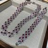 Fashion Personality Trendy Flash Full Diamond Tassel Necklace Bracelet Set Women'S Fashion Versatile