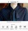 Polka Dot Bowknot Chiffon Blouse - Women's Long Sleeve Autumn Fashion