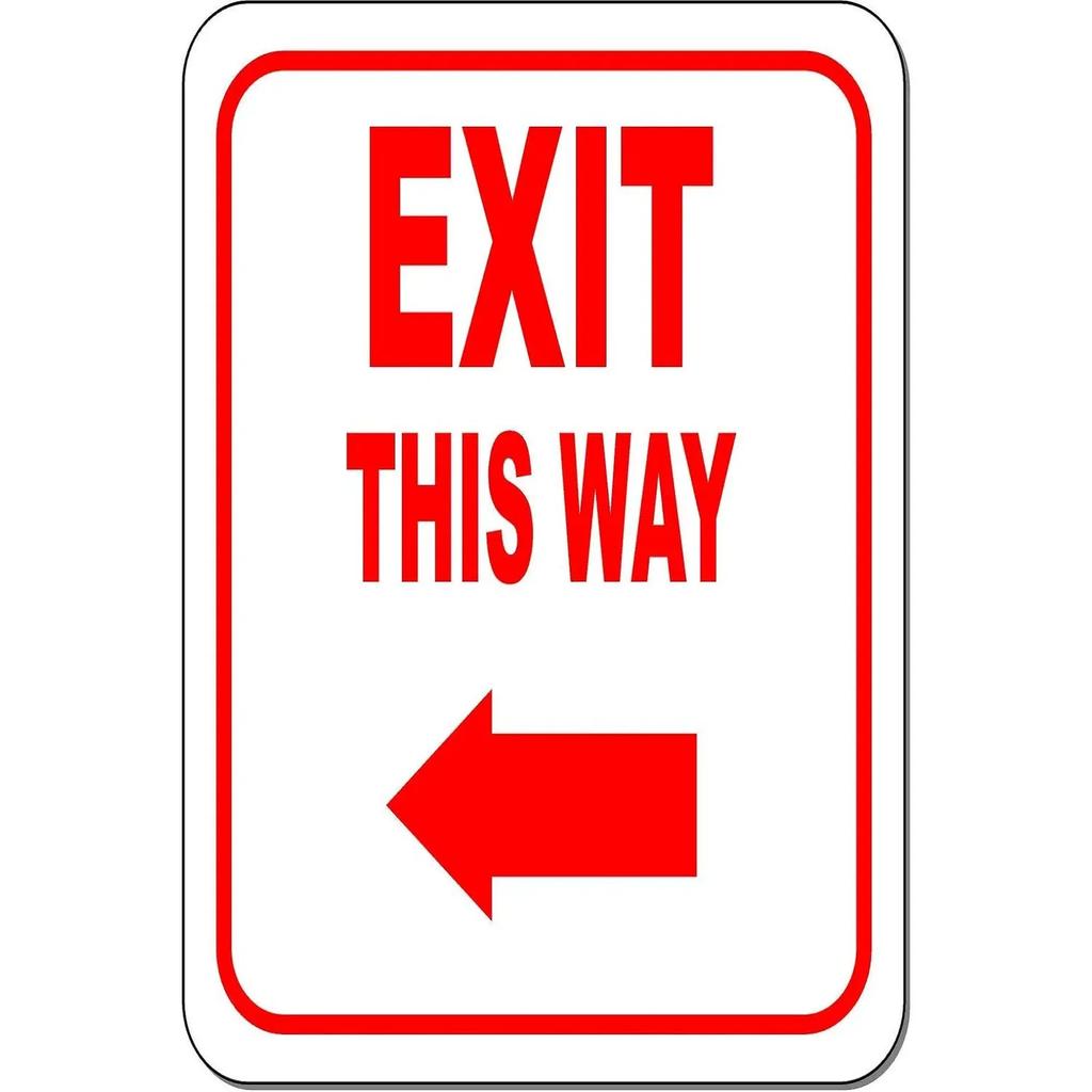 Vintage Ausgang Eingang Abbiegepfeil Metallblechschilder Poster Platte Wanddeko für Bars Garage Café Clubs Pubs Retro Poster Plakette