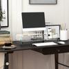 24" Max PC Monitor Stand with 2 Open Shelves. Made of Transparent Acrylic. 50.8x19x12cm