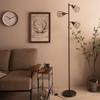 VENTOTA Stand Light Floor Light LED Compatible Indirect Lighting Floor Stand Lamp 3 Lights Stylish Nordic Vintage Industrial Luino (Body Only)