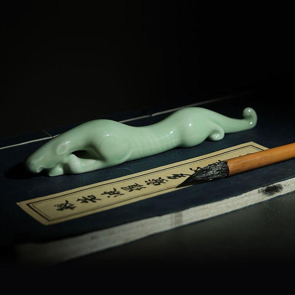 Chinese Ceramic Pen Holder Durable Painting Brush Holder Pen Rack Rest Stand  Home Decoration