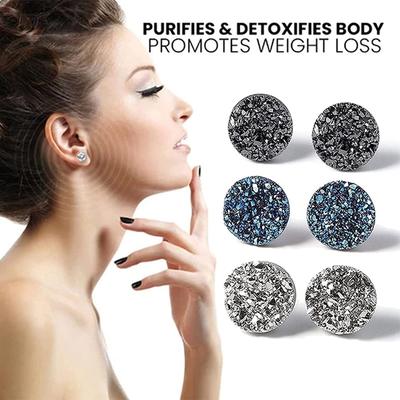 Acupressuur oorbellen zonder piercing Amo'thea Mag Studs Crystal Magnetic Earring Atheniz Magnetology Lymphvity Germanium oorbellen