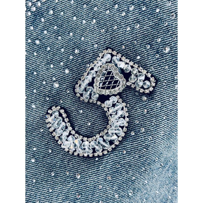 Heavy Industry Denim Skirt Loose-Fitting European A- Line Hot Drilling