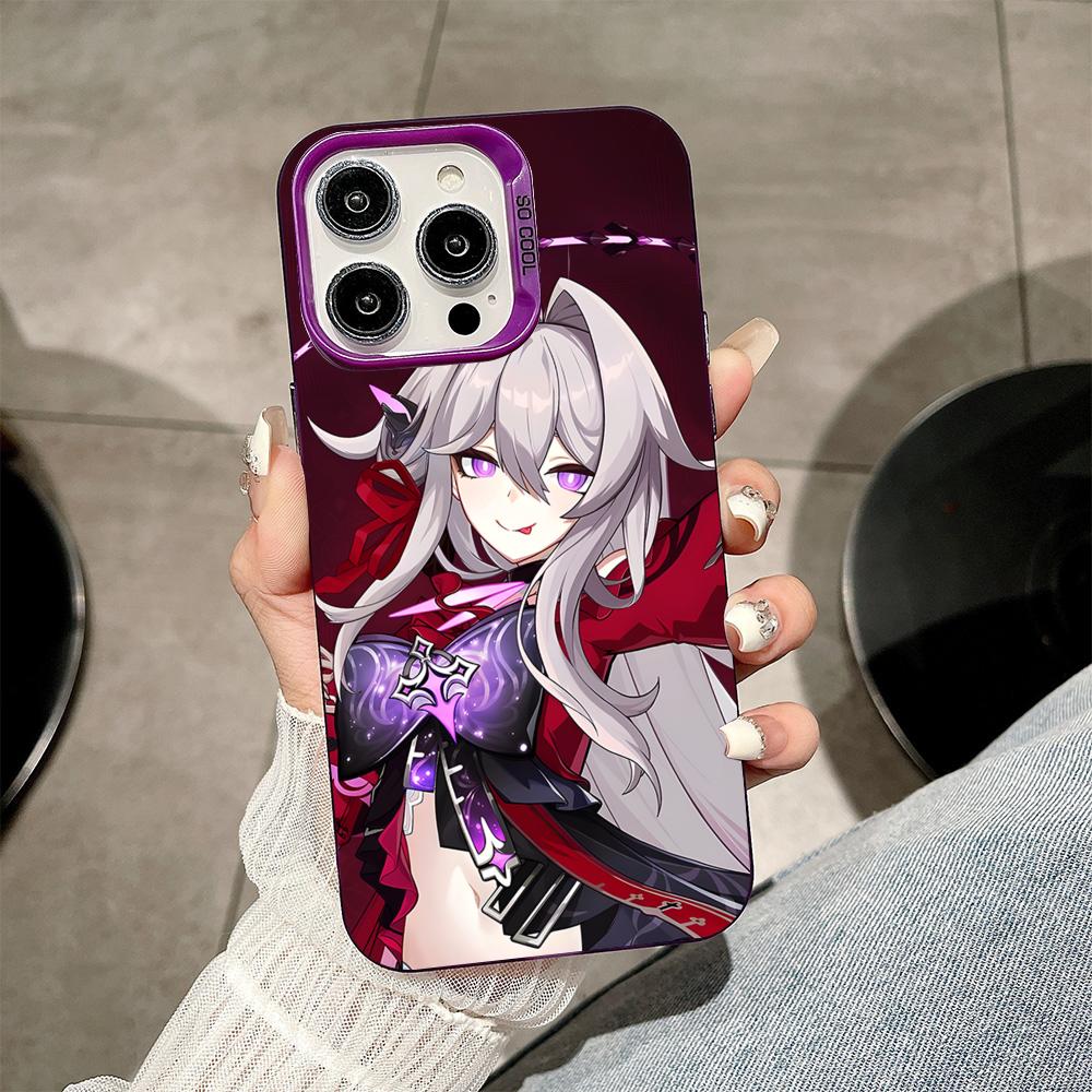 HSR Thelema Purple Translucent Mobile Phone Case for iPhone 17 16 15 14 13 12 11 X XR XS Air Pro Max Plus Colorful Cover