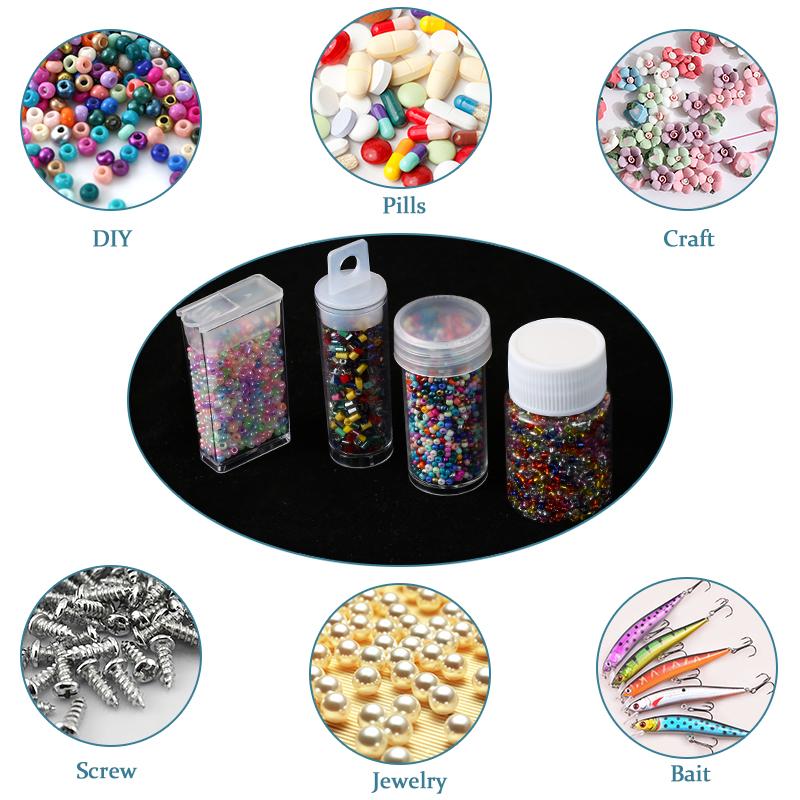 Small Plastic Seed Beads Storage Containers Transparent Diamond Painting Box Organizers for DIY Art Crafts Nail Pill Rhinestones