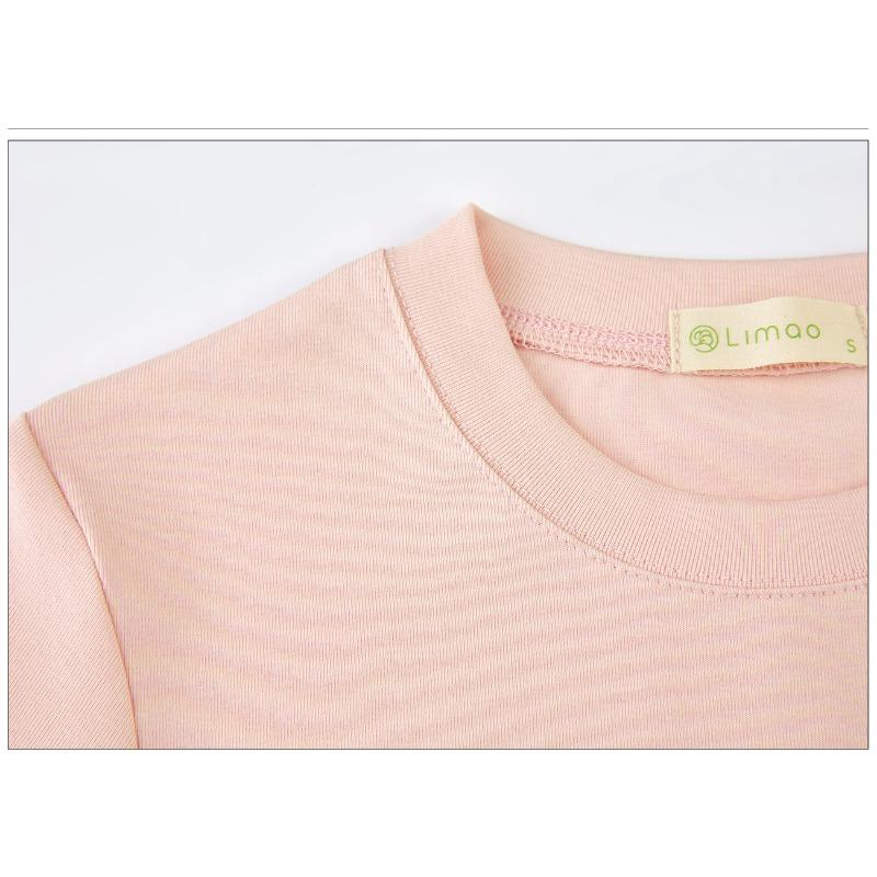 Women's Combed Cotton High-waisted Short T-shirt Summer New Slim Thin Small People with Short-sleeved Tops