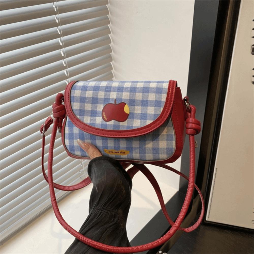 

Contrast Color Crossbody Bags Fashion Handbag Modern Flap Bag Women червоний