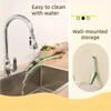 Cute 4-in-1 Bathroom Cleaner Brush Carrot-shaped Plastic Floor Cleaning Brush Stiff Bristle Rubber Scraper Crevice Brush Tool