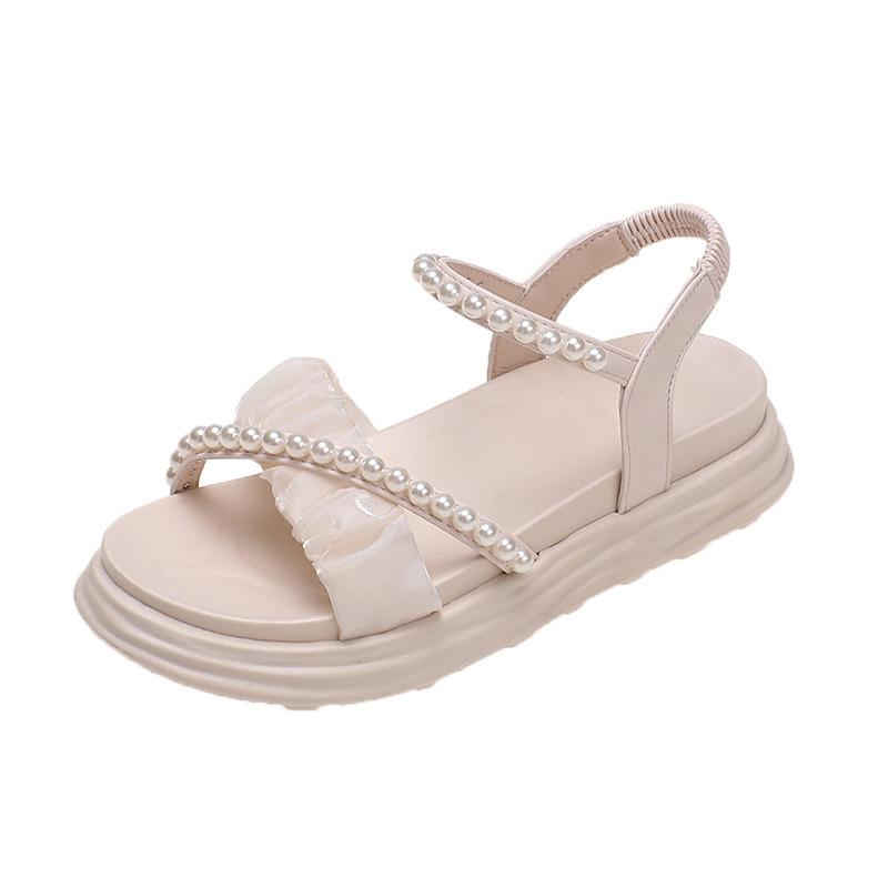 

Sandals women s outer wear 2025 new summer hollow Velcro muffin thick-soled versatile sports soft-soled Roman sandals 35