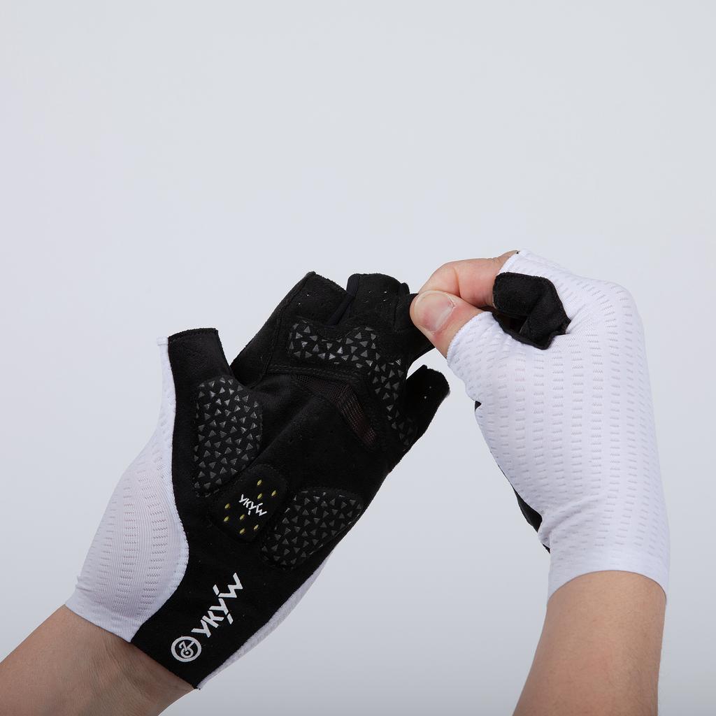 YKYWBIKE 2026 Cycling Sports Gloves PORON XRD Sponge Summer Road Bike Gloves Shock-Absorbing Bicycle MTB Half Finger Gloves 6