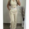 Summer Women's Vest Casual Pants Two-piece Commuter Suit