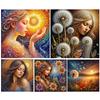 Beauty 5D DIY Full Drill Round Diamond Painting Kit for Home Wall Decoration